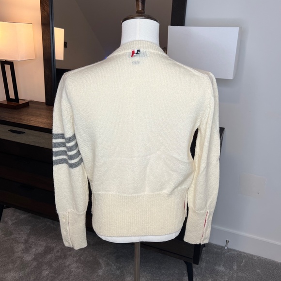 Thom Browne Classic Merino Wool Crewneck Sweater.  - Picture 2 of 2